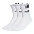 Produktbild: adidas Sportsocken Crew Cushion 3-Streifen Linear weiss - 3 Paar, Größe: 46-48