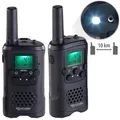 Produktbild: simvalley 2er-Set PMR-Funkgeräte, VOX, Taschenlampe, 8 Kanäle, USB-Ladefunktion