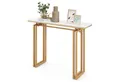 Produktbild: COSTWAY Konsolentisch, Mamor, schmal, Metallrahmen, 110x30x81cm, gold