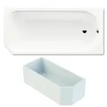 Produktbild: Kaldewei Saniform V1 Badewanne 160x70 cm 362-1 Stahl-Email weiss inkl. Träger
