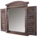 Produktbild: Mendler Wandspiegel 30348, Shabby-Chic, rechteckig, braun, Rahmen aus Holz, 42 x 53cm