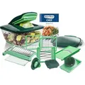 Produktbild: Genius Nicer Dicer Chef (15 teilig) Gemüseschneider, gross mit Schüssel aus der TV Werbung Slicer Dicer - Obstschneider-Set Gemueseschneider - Grün