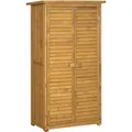 Produktbild: Outsunny Gartenschrank Tannenholz Natur 87 x 46,5 x 160 cm