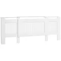 Produktbild: HOMCOM Heizkörperverkleidung ausziehbar Heizkörperabdeckung mit Ablage, Lamellen, Heizungsabdeckung Heizungsverkleidung Heizkörper Abdeckung 125-201 x 19 x 81,5 cm Weiß