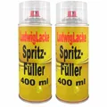 Produktbild: Spritzspachtel 2 x 400ml Grau Spraydosen Füller Spritzfüller Spritzfiller