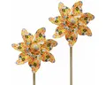Produktbild: Viana Vogelabwehr-Windmühle Windrad Biene Holz Gartenstecker Windmühle Ø17cm H48cm 4St