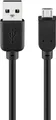 Produktbild: USB Kabel 2.0 Hi-Speed Schwarz 0.3 m Micro Stecker Datenkabel Ladekabel
