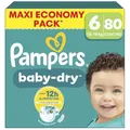 Produktbild: Pampers Baby-Dry Größe 6, 80 Windeln, 13 kg - 18 kg, eine bequeme Nacht bis zu 100% ohne Auslaufen