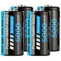 Produktbild: PEARL Akku Baby: 4er-Set NiMH-Akkus Typ C / Babyzelle, 5.000 mAh (Batterie C)