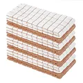 Produktbild: 8er Pack Premium Frottee Geschirrtücher 40x64 cm in Weiß/Hellbraun kariert von StickandShine / 100% Baumwolle