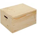 Produktbild: Kesper Aufbewahrungsbox mit Klappdeckel – 29 x 19 x 13,5 cm – FSC-zertifiziertes Kiefernholz, stapelbar, Natur, 69401, Braun