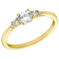Produktbild: Amor Fingerring, mit Zirkonia (synth) gelb|goldfarben 58