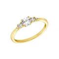 Produktbild: Amor Ring 925 Sterling Silber Damen Ringe, mit Zirkonia synth., Gold, Kommt in Schmuck Geschenk Box, 2035669