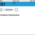 Produktbild: 10 Sechskant Holzschrauben DIN 571 A2 10 x 180 V2A Niro Edelstahl