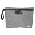 Produktbild: HMF Geruchsdichte Tabaktasche mit TSA Zahlenschloss für Reisen | Größe L | Polyester | Grau