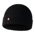 Produktbild: Höhenhorn Nordföhn Knitted Beanie Merinowolle Strickmütze Schwarz Rubber