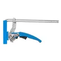 Produktbild: HÖGERT TECHNIK - Hebelzwinge 160 mm aus Stahl, Tischzwinge mit Ratschenmechanik, Spannzwinge für Führungsschiene, Schnellspanner Zwinge für präzises Fixieren