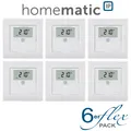 Produktbild: 6er Set - Homematic IP Wandthermostat mit Luftfeuchtigkeitssensor - HmIP-WTH-1