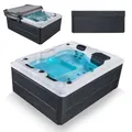 Produktbild: Artsauna Outdoor Whirlpool Oasis - Spa mit Massagedüsen, LED-Beleuchtung, 2 Filter, Abdeckung, Pumpe - Whirlpool Winterfest & beheizbar