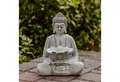 Produktbild: gartendekoparadies.de Gartenfigur Buddha mit Schale Lotusblüte, Steinfigur, H. 33 cm, 9 kg, Frostsicher