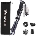 Produktbild: Wanderstöcke, faltbar, verstellbar, Nordic Walking, Trekking, Aluminium, Black
