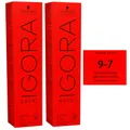 Produktbild: Schwarzkopf Igora Royal 2 x 60 ml 9-7 extra hellblond kupfer Haarfarbe Cremefarb
