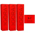 Produktbild: Schwarzkopf Igora Royal 3 x 60 ml 9-7 extra hellblond kupfer Haarfarbe Cremefarb
