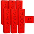 Produktbild: Schwarzkopf Igora Royal 6 x 60 ml 9-7 extra hellblond kupfer Haarfarbe Cremefarb