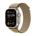 Produktbild: Apple Watch Ultra 2 Titanium (Cellular) 49mm Titaniumgehäuse natur, Alpine Loop Armband mandel (M) MX4F3FD/A