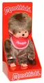 Produktbild: Sekiguchi 255010 - Original Monchhichi Junge, Plüschfigur mit rotem Latz und Zöp