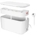 Produktbild: LogiLink Kabelbox mit Steckdosenleiste, 5-fach, weiß