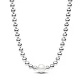 Produktbild: PANDORA Timeless Behandelte Süßwasserzuchtperle & Kugeln Collier-Halskette aus Sterling Silber mit Zirkonia Steinen, Größe 45cm, 393176C01-45