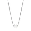 Produktbild: PANDORA Timeless Behandelte Süßwasserzuchtperle Collier-Halskette aus Sterling Silber mit Zirkonia Steinen, Größe 45cm, 393167C01-45