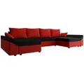 Produktbild: Mirjan24 Wohnlandschaft, Rot, Schwarz, Textil, 6-Sitzer, U-Form,Rechteckig, 310x82x140 cm, Wohnzimmer, Sofas & Couches, Wohnlandschaften, Wohnlandschaften in U-Form