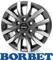 Produktbild: 4x Borbet CW6 6,5x17 6/139,7 ET48 Mistral Anthracite Glossy Polished