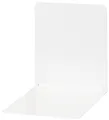 Produktbild: Buchstützen aus Metall, breit, 120 x 140 x 140 mm, weiß, Pack mit 2 Stück