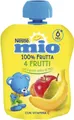 Produktbild: 4x NESTLÉ MIO 100% Fruchtsnack 4 Früchte zum Auspressen, Beutel 90 ml+ Italian Gourmet polpa 400g