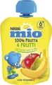 Produktbild: 4x Nestlé Mio 100% Fruchtsnack 4 Früchte zum Auspressen 90 ml+Italian Polpa 400g