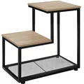 Produktbild: tectake® Beistelltisch, Industrial Style, mit 2 Ablagen und Gitterablage, 60,5 x 35,5 x 60,5 cm