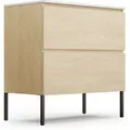 Produktbild: Blumfeldt - Badezimmerschrank mit Keramik-Waschbecken 80 cm - Moderner Waschbeckenunterschrank in Ulmen-Optik - Eleganter Schrank fur stilvolle