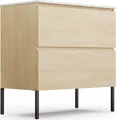 Produktbild: Blumfeldt Badezimmerschrank mit Keramik-Waschbecken 80 cm - Moderner Waschbeckenunterschrank in Ulmen-Optik - Eleganter Schrank fur stilvolle Badezimmergestaltung