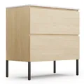Produktbild: Blumfeldt Johnstone Waschtisch Badezimmerschrank Badschrank 80 cm mit Keramikwaschbecken Soft-Close-Funktion 10045845