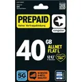 Produktbild: congstar Prepaid Allnet L: 40 statt 30 GB Datenvolumen & Flatrate für Telefonie und SMS, 5G-Speed, EU-Roaming