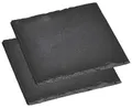 Produktbild: Kesper Schieferplatten-Set zum Servieren von Speisen - quadratisch - 20 cm x 20 cm, 2 Stück