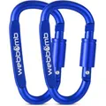 Produktbild: Webbomb Karabinerhaken 6696, Aluminium, 80x4,3mm, klein, blau eloxiert, 2 Stück