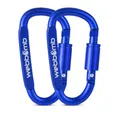 Produktbild: WEBBOMB Karabiner Haken 8 cm Karabinerhaken Schraubkarabiner für Camping Sport Wandern, (2 St)