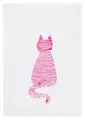 Produktbild: Geschirrtuch weiß, Katzenwäsche in Pink