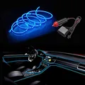Produktbild: Balabaxer Blau EL Wires Car Kit，5M Flexible Neon EL Draht für Autos DC 12V Neonatmosphäre Glühendes Elektrolumineszenzlicht Glühendes Neonlicht