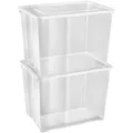 Produktbild: Gardissimo 2er-Set Aufbewahrungsbox Kunststoff Klarsichtbox Belüftung 20L