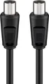Produktbild: Goobay 68146 Antennenkabel (<70 dB), 2x geschirmt, 1.5 m, Schwarz - Koax-Stecker